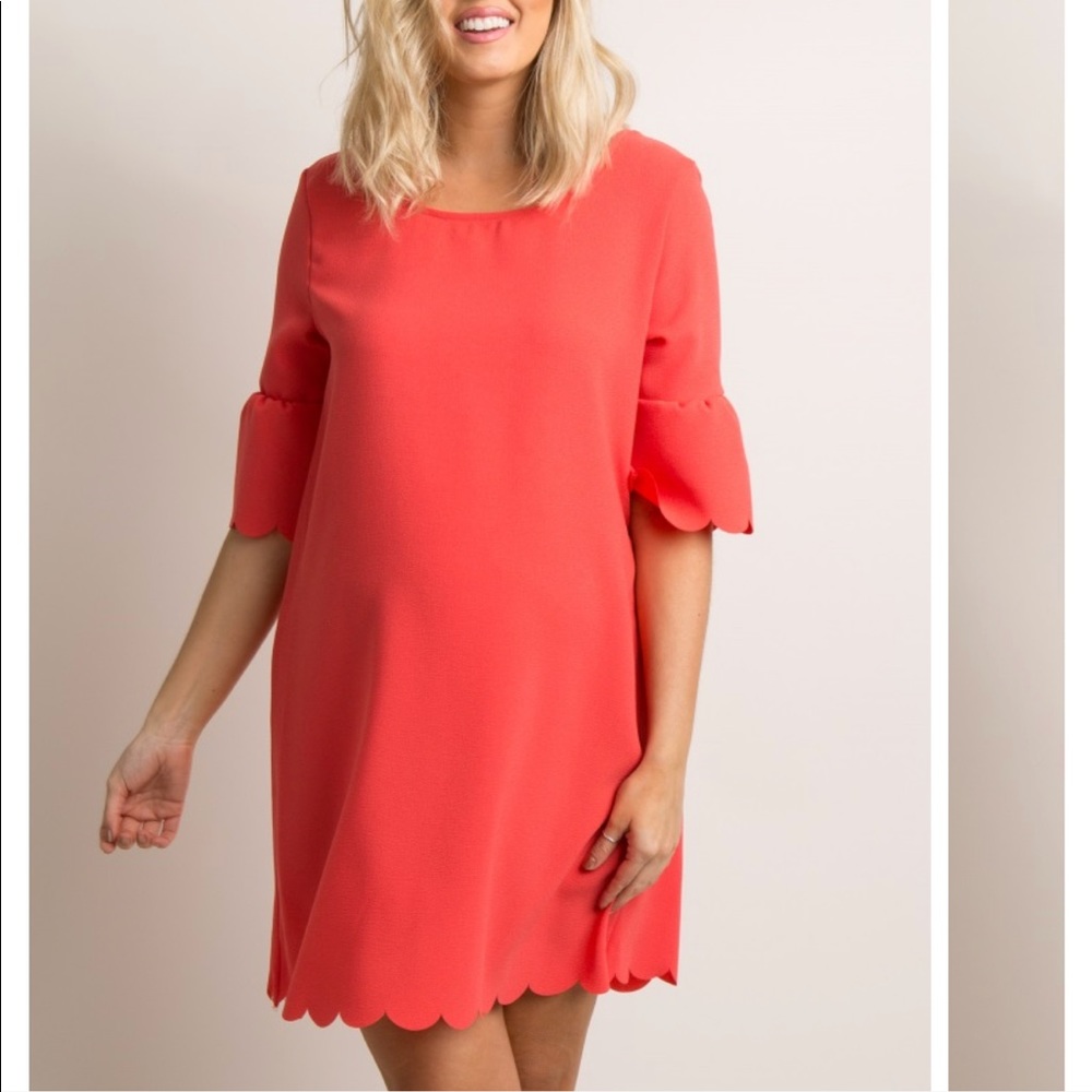 Maternity dress - coral